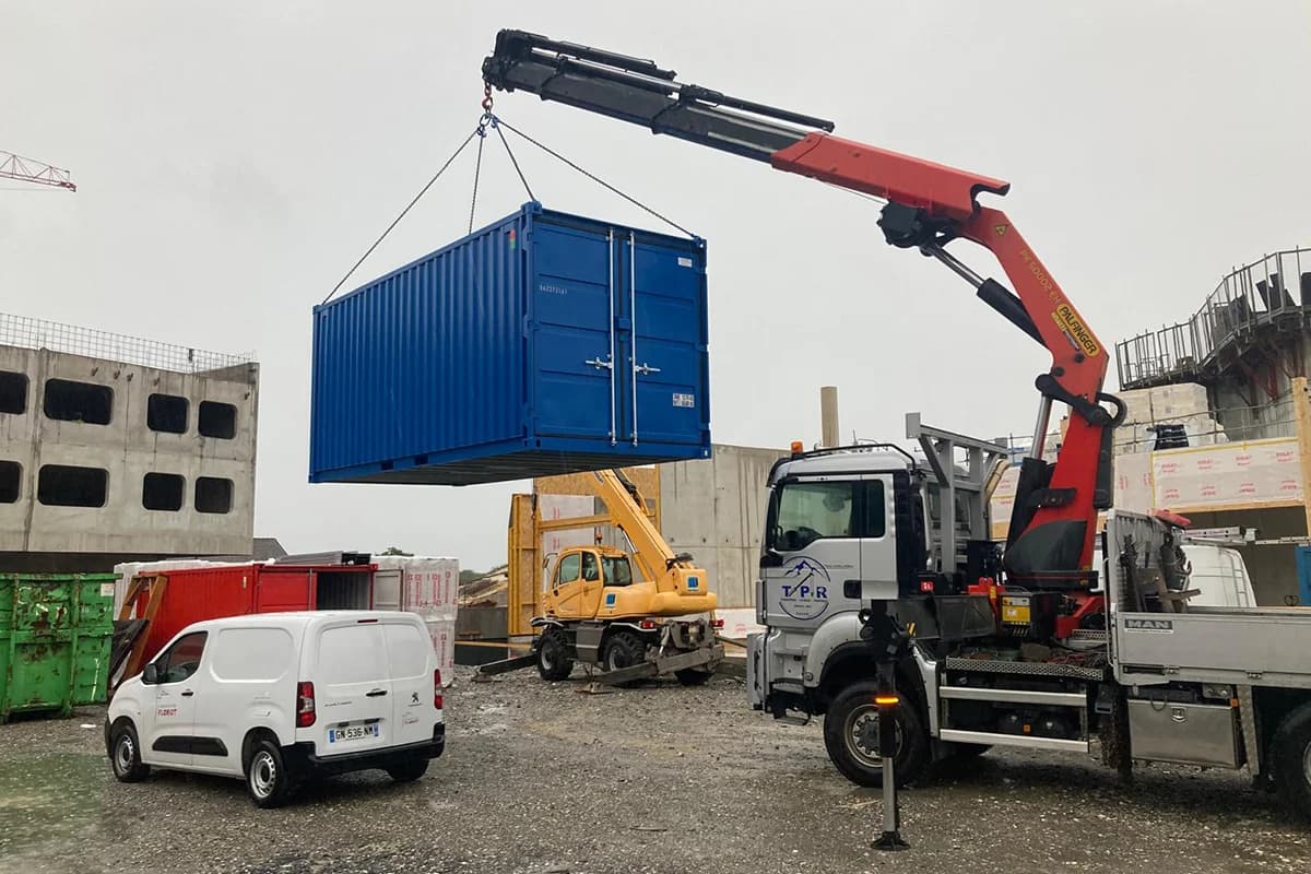 Container de stockage sur chantier en Haute-Savoie